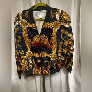 Men’s Green Mix “ DMD” Silk Bomber Jacket